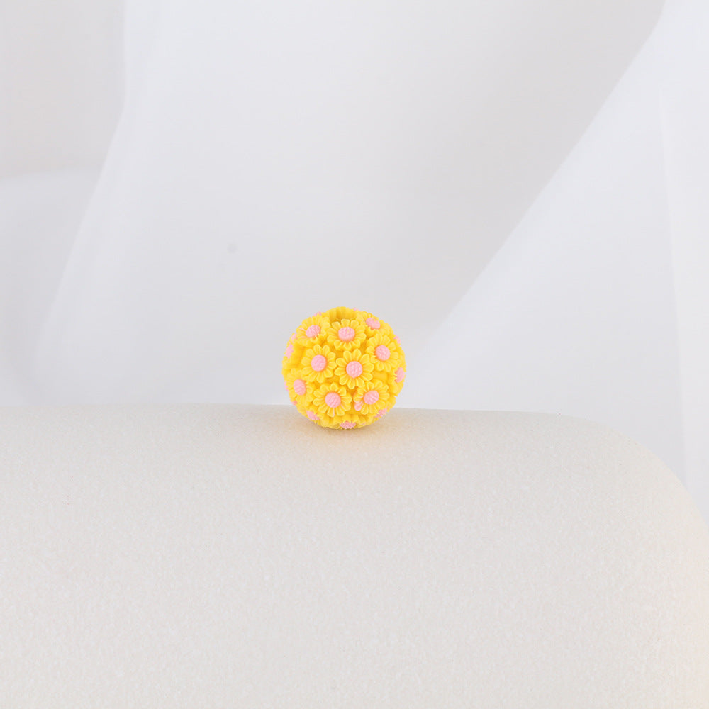 Wholesale 10pcs 2CM Sunflower Ball Soft Ceramic Beads